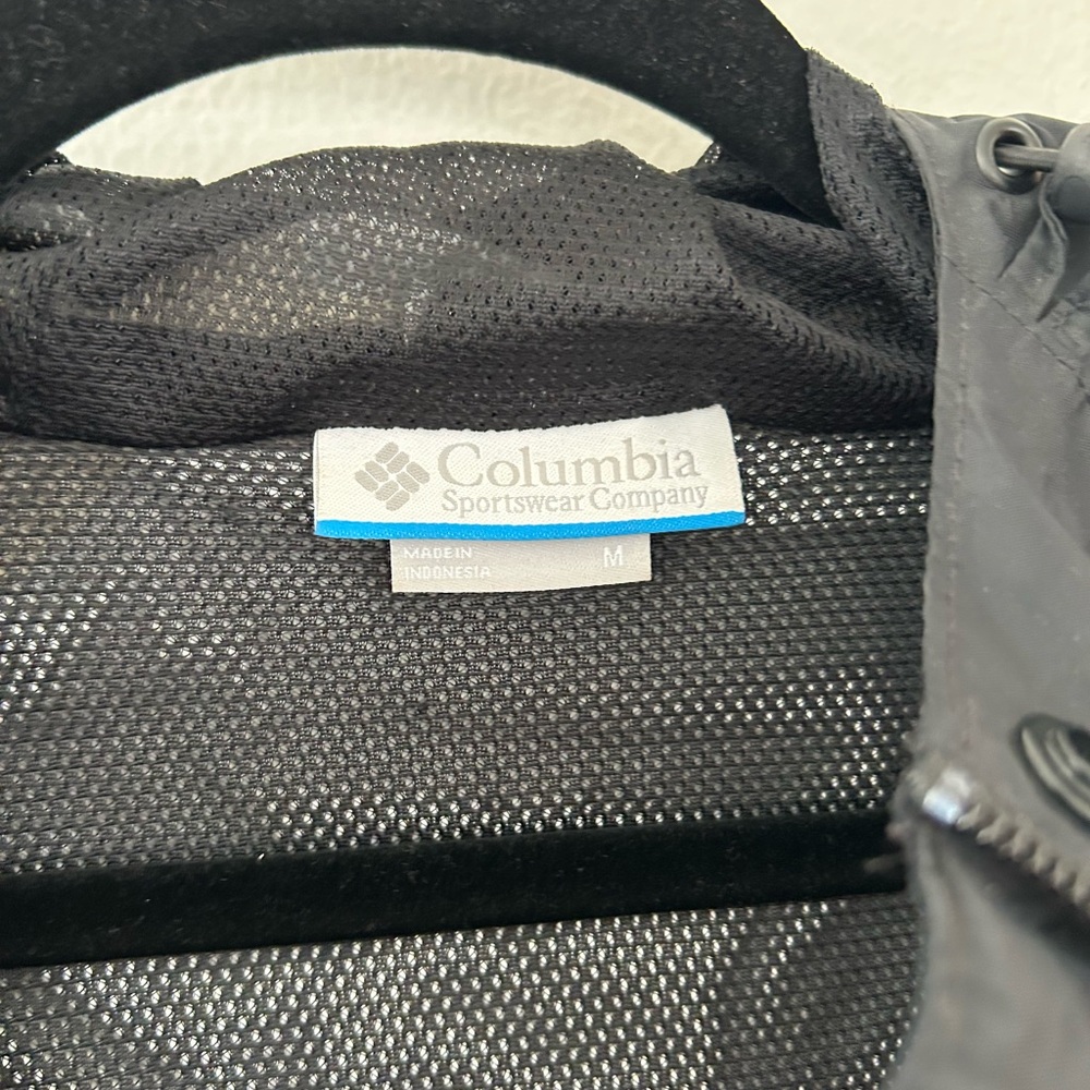 Columbia Arcadia II Black Rain Jacket rain Omni-Tech waterproof Size Medium - Picture 6 of 10